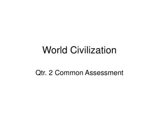World Civilization