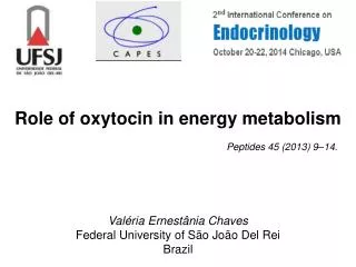 Role of oxytocin in energy metabolism