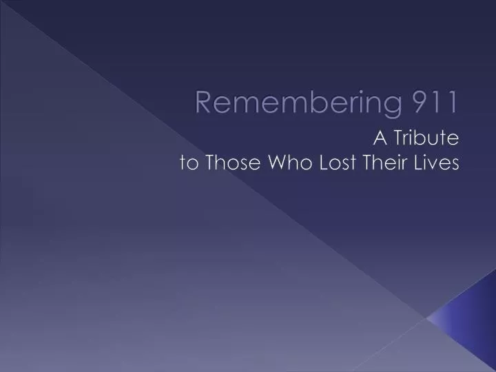 remembering 911