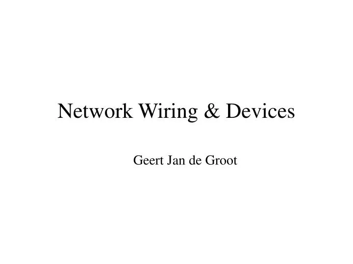 network wiring devices