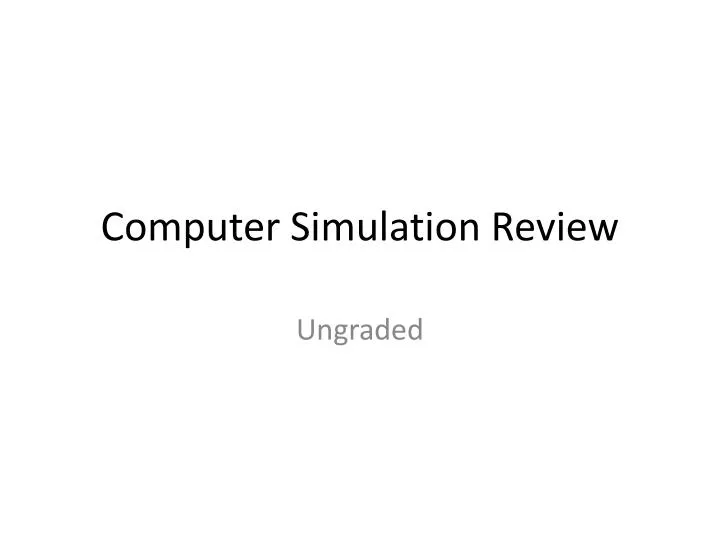 computer simulation review