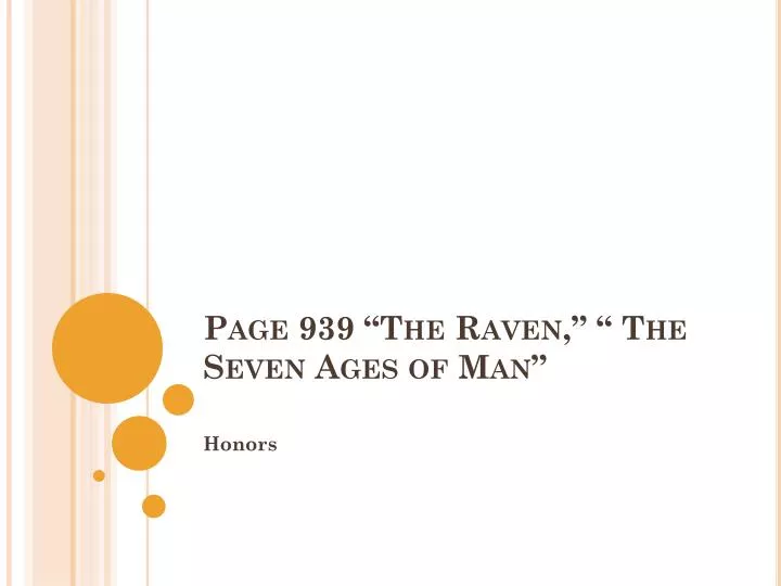 page 939 the raven the seven ages of man