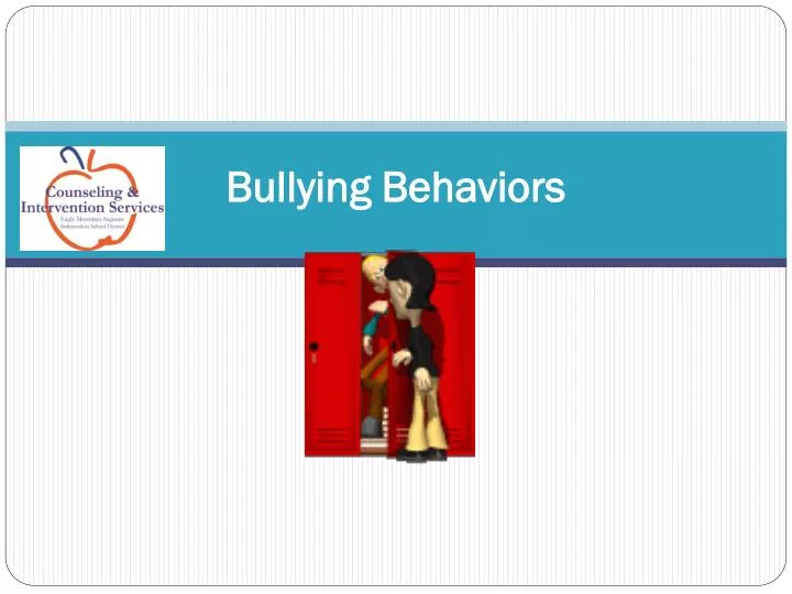 bullying behaviors