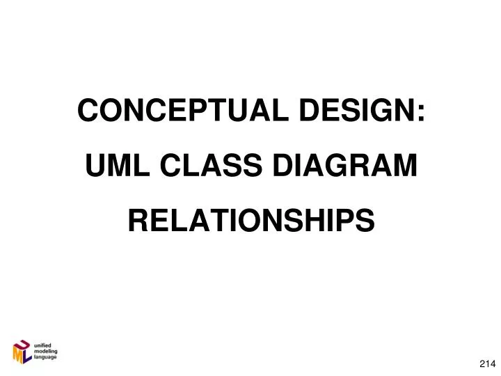 conceptual design uml class diagram relationships