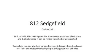 812 Sedgefield