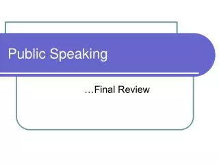public speaking