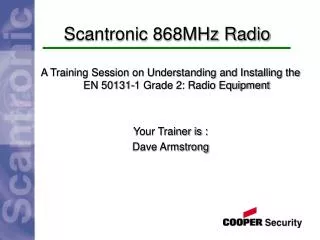 Scantronic 868MHz Radio
