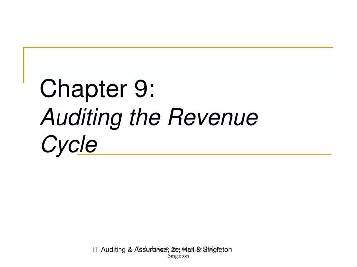 chapter 9 auditing the revenue cycle