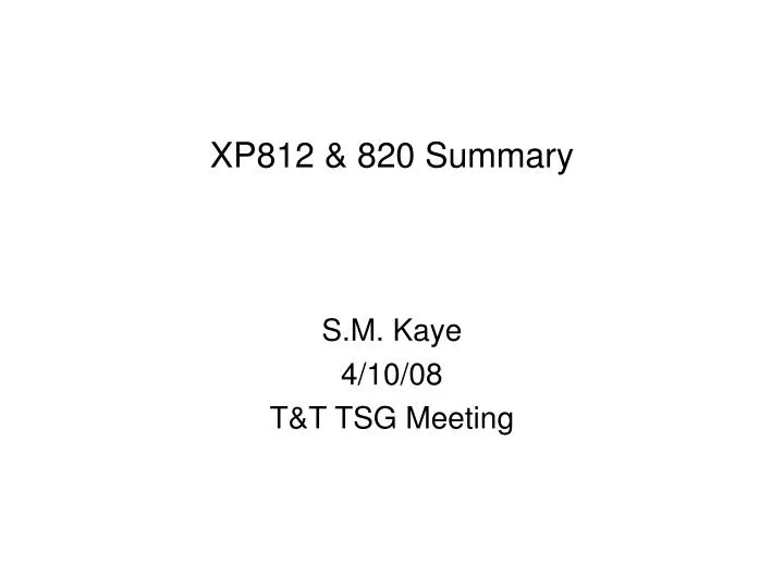 xp812 820 summary