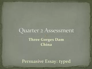 Quarter 2 Assessment