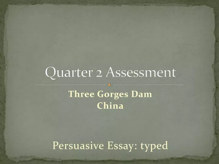 quarter 2 assessment