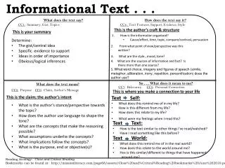 Informational Text . . .
