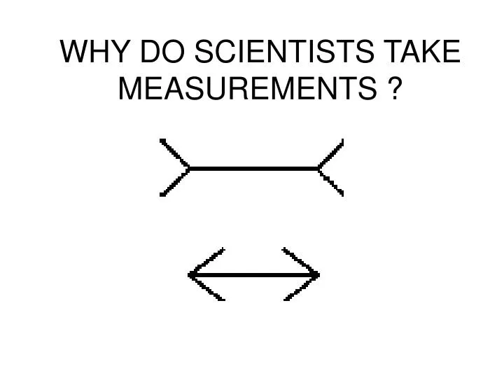 why do scientists take measurements