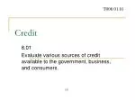 Credit - slide 1
