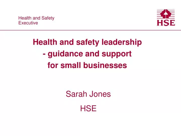 health and safety leadership guidance and support for small businesses