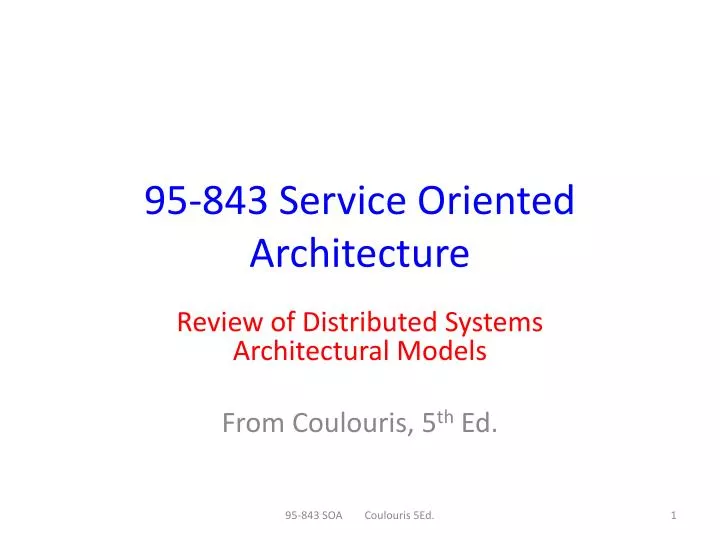 95 843 service oriented architecture
