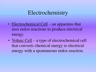 Electrochemistry