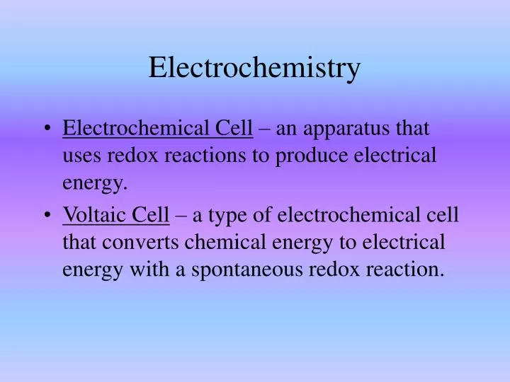 electrochemistry