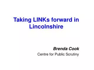 taking links forward in lincolnshire