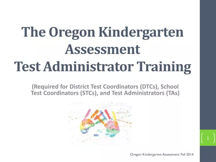 the oregon kindergarten assessment test administrator training