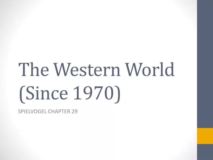the western world since 1970