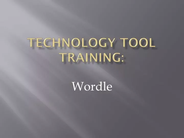technology tool training