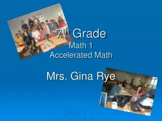 7 th Grade Math 1 Accelerated Math