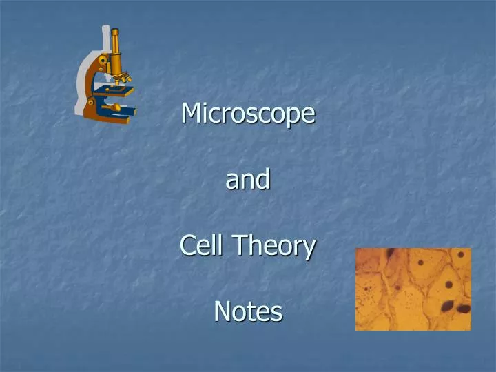 microscope and cell theory notes