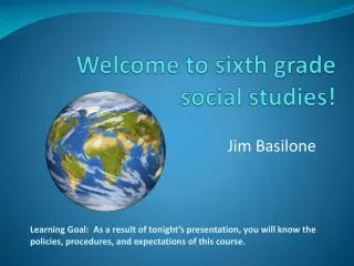 Welcome to sixth grade social studies!