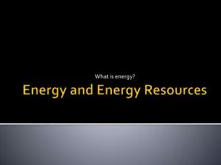 what is energy