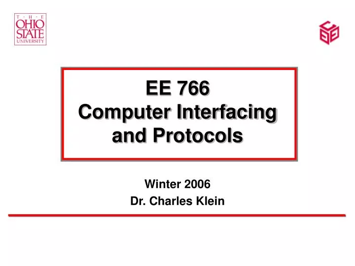 ee 766 computer interfacing and protocols
