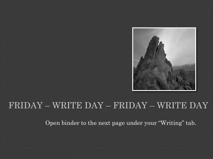 friday write day f riday write day