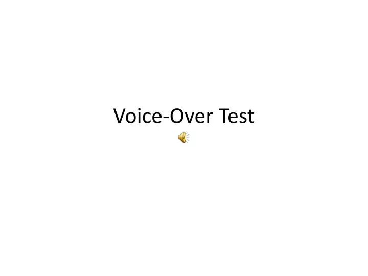 voice over test
