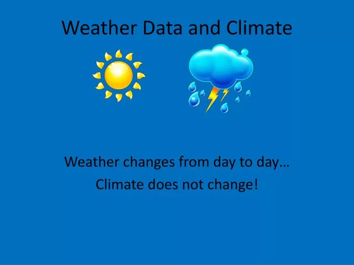 weather data and climate