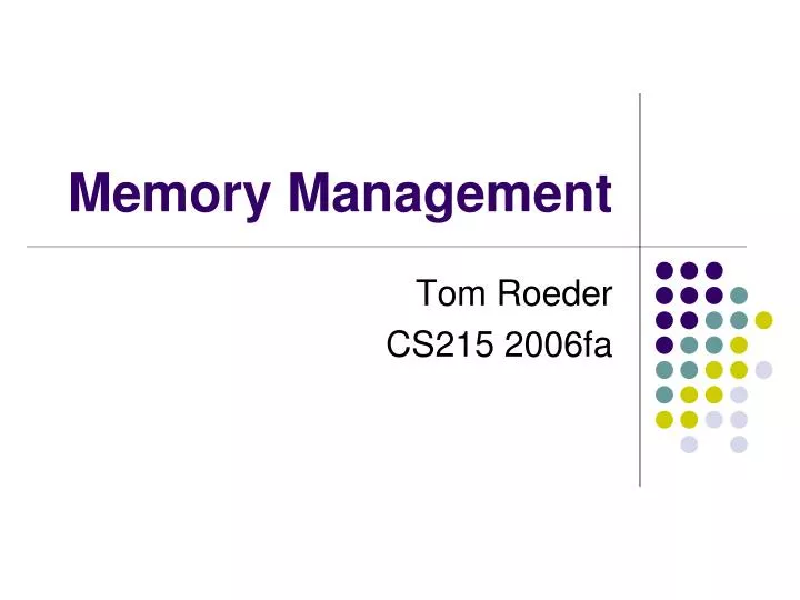 memory management