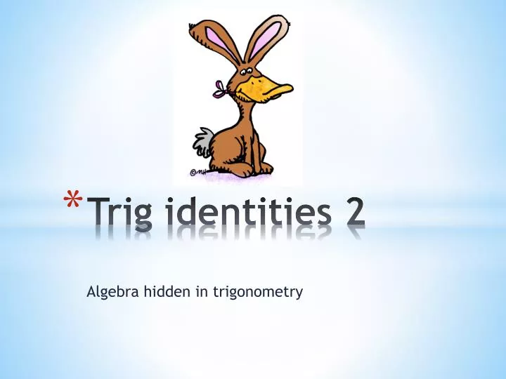 trig identities 2