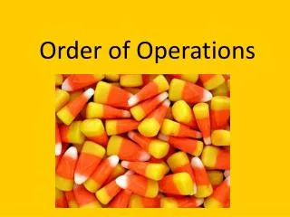 order of operations
