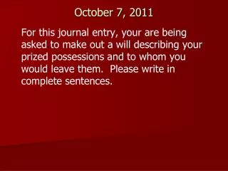 october 7 2011