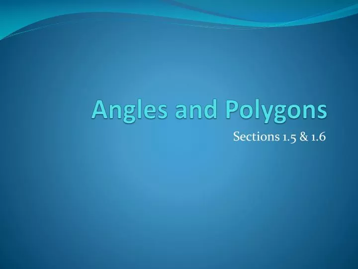 angles and polygons