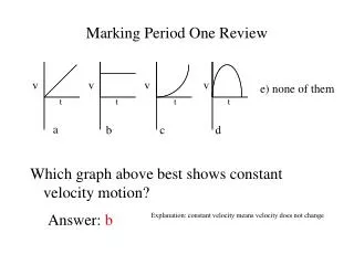 marking period one review