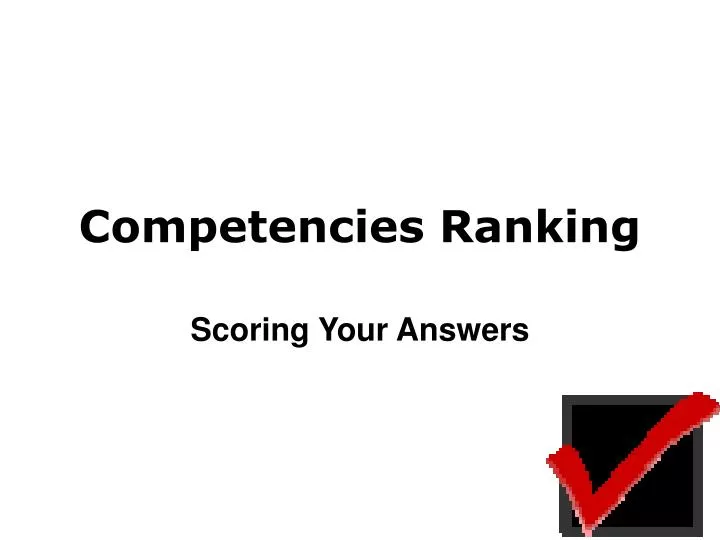 competencies ranking