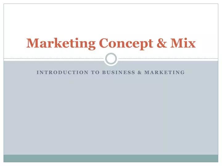 marketing concept mix