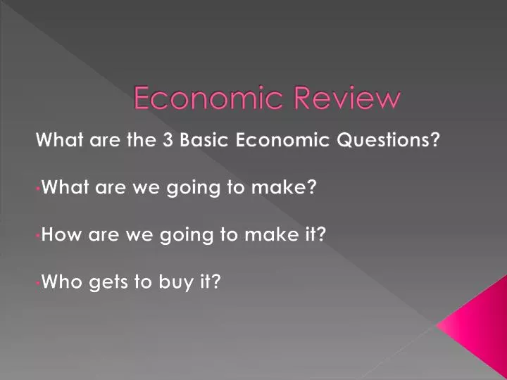 economic review