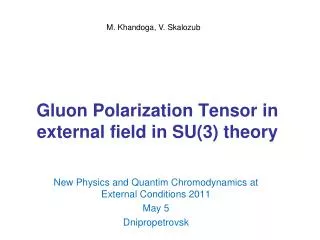 Gluon Polarization Tensor in external field in SU(3) theory