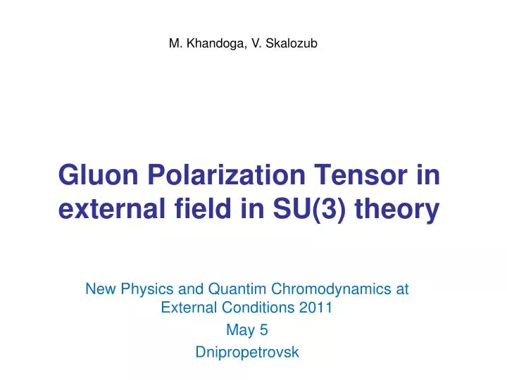 gluon polarization tensor in external field in su 3 theory