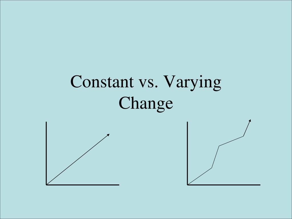 PPT - Constant vs. Varying Change PowerPoint Presentation, free ...