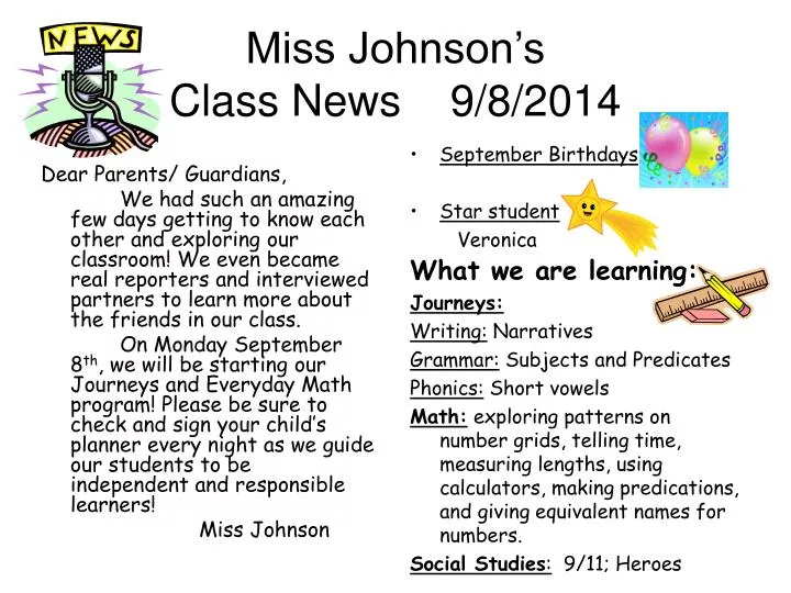 miss johnson s class news 9 8 2014