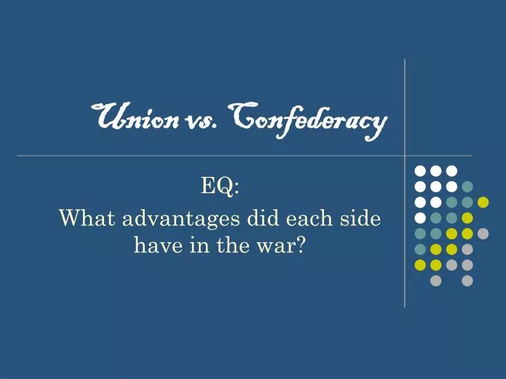 union vs confederacy