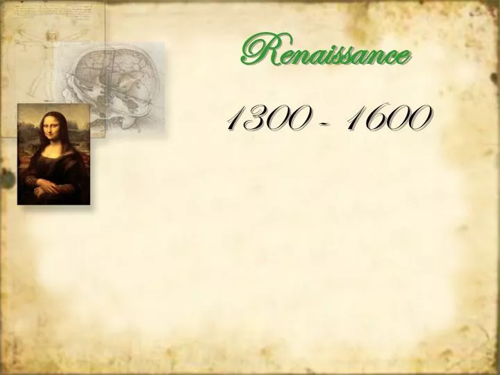 renaissance 1300 1600