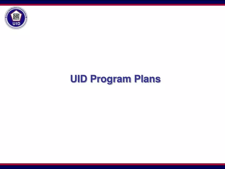 uid program plans